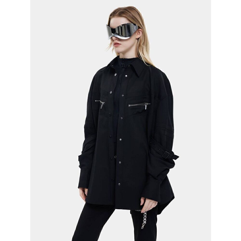T-One T1 Unisex Size XL Button Down Shirts Long Sleeve Shacket Jackets B9